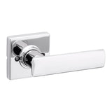 Kwikset Breton Dummy Door Handle, Single Sided Lever for Closets, French Double Doors, and Pantry, Polished Chrome NonTurning R