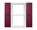 Homeside Open Louver Vinyl Shutters (1 Pair) - 12 x 71-330 Berry