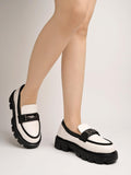 Shoetopia Front Buckle Detailed White Loafers For Women & Girls /Uk5-Eu38,White,6,B0CGNBVMH1
