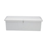 TAYLOR MADE PRODUCTS Stow N Go Medium Fiberglass Dock Box, White (24H x 72W x 23D) - Fiberglass construction, UV gelcoat finish
