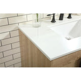 Elegant Decor Indoor Modern Under Sink Bathroom Fixtures Storage Organizer Cabinet 48 Inch Single Bathroom Vanity - Green With B