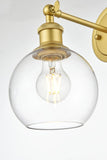 Living District Wesson 1-Light Metal Plug-In Wall Sconce In Black/Clear