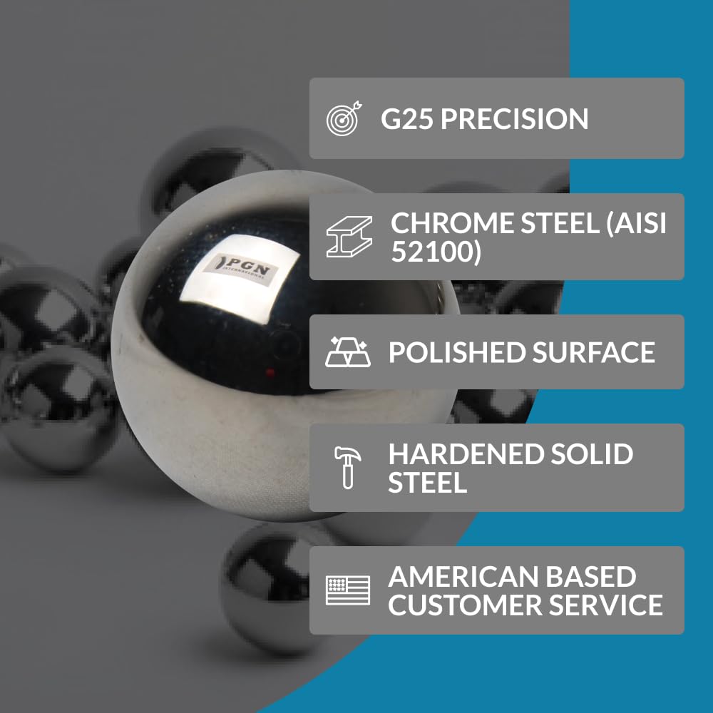 PGN - 1-1/2 Inch Chrome Steel Bearing Balls - G25 Precision