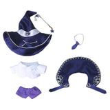niannyyhouse 10cm 20cm Plush Doll Clothes Hat Shawl Vest Shirt Pants Tie Shoes Magic Suit Doll Accessories Dress Up (Purple, 10c