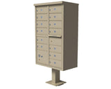 Qualarc, Inc. 1570 13 Door Cluster Box Unit (CBU) in Sandstone Color for Tall pedestal Stucco Columns CBU-13-SS