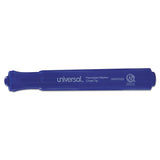 Universal Chisel Tip Permanent Marker, Broad Chisel Tip, Blue, Dozen