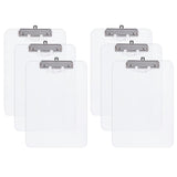 Hongri Plastic Clipboard with Pen Holder, Clear 8.5x11 Letter Size Clip Board for Classroom, Office, Students, Nurses and Women,