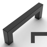 Amerdeco 10 Pack Matte Black Cabinet Pulls 3.75 Inch(96mm) Hole Centers Kitchen Cabinet Handles Cabinet Hardware Cupboard Handle