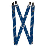 BuckleDown womens Suspenders Ravenclaw Crest/Stripe Blue/Gray Suspenders, Multicolor, One Size US