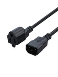 CableCreation [2-Pack] 1 Foot 18AWG Standard Computer Power Adapter Cord NEMA 5-15R to IEC320 C14, 0.3M / Black