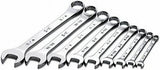SK Tools USA 9 Piece, Regular, 6 & 12 Point, SAE SuperKrome Combination Wrench Set: 1/4 3/4 | 86011