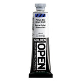 OPEN SlowDrying Acrylics by GOLDEN, Phthalo Blue/G.S., 2 fl oz. tube, Professional Acrylic Paint, Transparent