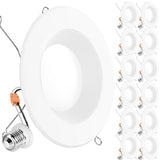 Sunco 12 Pack Retrofit LED Recessed Lighting 6 Inch, 2700K Soft White, Dimmable Can Lights, Baffle Trim, 13W=120W, 965 LM, Damp 