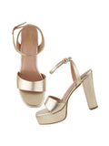 Shoetopia Women'S Heeled Sandal-3 Kids Uk (Cake-Golden)-Eu36,Gold,3,B0D14CKV8G