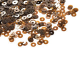 The Design Cart Brown Circular Center Hole Sequins, 100 Grams, 4 mm Sequins for Embroidery Work, Jewellery Making, Designing, Em