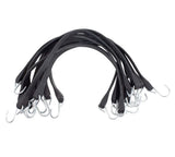 Mytee Products Natural Rubber Tarp Bungee Straps Tie Down Cords S Hooks Heavy Duty Ideal for Securing Tarps -(200 pcs) - (4 Boxe