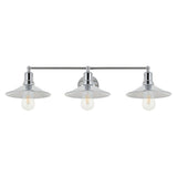 Living District Etude 3-Light Mid-Century Metal Wall Sconce In Chrome