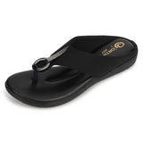 Ortho Joy Doctor Footwear For Women|| Fancy Footwear For Women || Orthopedic Women'S Fancy Slipper/Sandal For Women,Black,4,B0D5V48J5Y