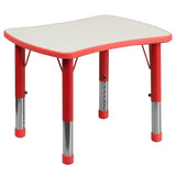 Flash Furniture 26.5x21.75 in Plastic Activity Table, Red/Gray