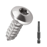 #6 x 1/4 Torx Pan Head Sheet Metal Screws, 304 Stainless Steel 18-8 Self Tapping Screws for Metal & Wood & Plastic, 100-Pack wit