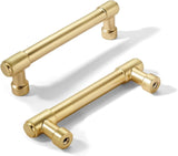 khtumeware 10 Pack 3 Inch(76mm) Vintage Brushed Satin Gold Cabinet Pulls Kitchen, Matte Gold Hardware for Cupboard Drawer Handle