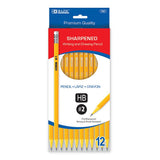 BAZIC Pencil Wood PreSharpened Pencil #2 HB, Latex Free Eraser Yellow Pre Sharpened Pencils for Exam Sketching School Office (1