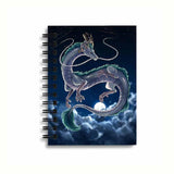DIKRAFT Graphic Printed Wirebound spiral Diary Journal Unruled Notebook for School College Personal Use (A5, 200 Pages)