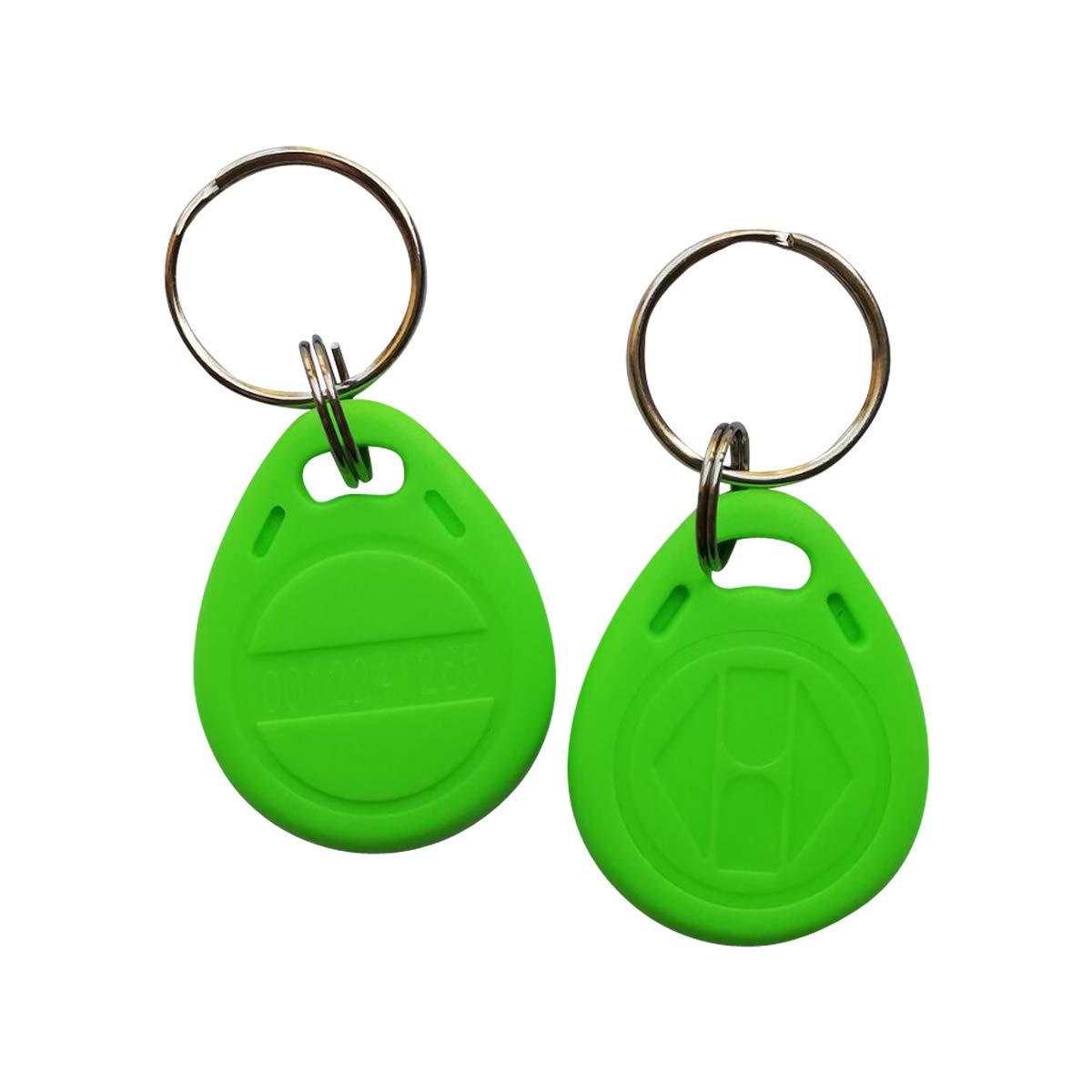 125khz RFID Key fob Green Color Waterproof for Door Entry (Pack of 10) (Green)