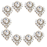 ATORSE 3x10 Pieces Vintage Crystal Pearl Flatback Buttons Jewelry Making Findings