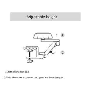 Ergonomic Arm Support for Desk Office Rotating Mouse Arm Rest Mouse Pad Clamp-On Desk Hand Rest for Computer Table Arm Support M