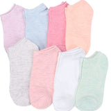 Nicsy WomenS Girls Comfort Ankle Length Socks No Show Low Cut Socks Multicolor Free Size 8 Pair Pack