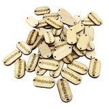 ATORSE 2x100 Pieces Handmade Wood Sewing Decoration Scrapbooking Craft DIY Buttons