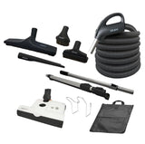 Beam Central Vacuum Powerhead Attachment Kit 110/24V SEBO ET1 with 35 ft Hose, Extension Wand, Floor Brush | Central Vacuum A