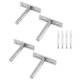 TRENDIVIBE 4X Shelf Support Bracket Concealed Shelf Support for DIY Open Shelving