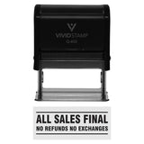 All Sales Final No Refunds No Exchanges Self Inking Rubber Stamp (Black Ink) XLarge