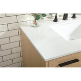 Elegant Decor Baldwin 36 Solid Wood And Mdf Bathroom Vanity In Maple
