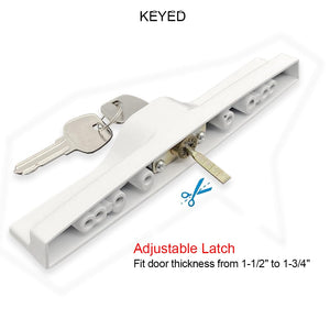ALLYWASAI Patio Sliding Door Handle Set with Mortise Lock, Key Cylinder and Keeper, Replacement Handle Lock Set Fits Door Thickn