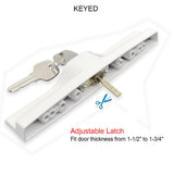 ALLYWASAI Patio Sliding Door Handle Set with Mortise Lock, Key Cylinder and Keeper, Replacement Handle Lock Set Fits Door Thickn