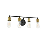 Living District Indoor Modern Home Decorative Bright Ceiling Serif 4 Light Brass And Black Wall Sconce