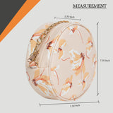 Adisa Women Girls Floral Print Round Sling Bag (Sl5073-Cre_Cream),Cream,,B09B575DLN