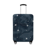 Krutiwasa Protective Trolley Bag Cover Map Print | Medium Size 24 Inch=65Cm, Fits 24-26 Inch Bag | Turquoise Polyester Luggage B