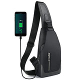 Gustave Chest Bag For Men Crossbody Bag, Women Shoulder Bag Nylon Bag With Cable Vent, Adjustable Strap For Commuting, Travel, O