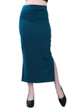 Selvia Womens Lycra Full Elastic Saree Shapewear Petticoat(292TK136N-M_Dark Blue)