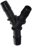 Eldon James Y06BN Black Nylon Equal Barbed YConnector, 3/8 Hose Barb (Pack of 10)