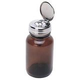 Menda - MDA-5864 MENDA 35740 Glass/Steel/Pfa(Perfluoroalkoxy Alkanes) Dispensing Bottle, One-Touch Liquid Dispenser Pump, Amber 
