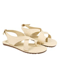 Shoetopia Womens Snd-136 Cream Flat Sandal - 3 Uk (Snd-136-Cream),Cream,3,B0C6692QNB
