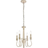 Living District Flynx 4-Light Mid-Century Metal Pendant In Weathered Dove