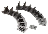 Bachmann Trains SnapFit EZ TRACK 16 PC. EZ TRACK GRADUATED PIER SET NICKEL SILVER Rail With Grey Roadbed N Scale, 8