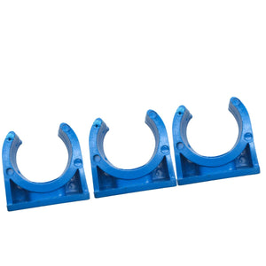 1/2inch PVC U Shaped Pipe Fitting Clamps Clips Water Tube Holder for Water Supply Blue 50pcs (20mm blue)