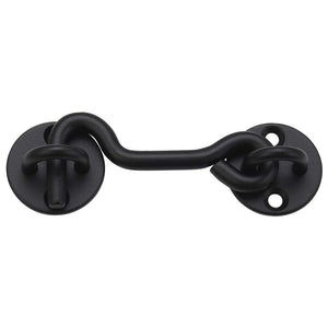 (5 Pack) Raswik 4 Privacy Hook And Eye Latch Easy Lock For Barn Door, Black